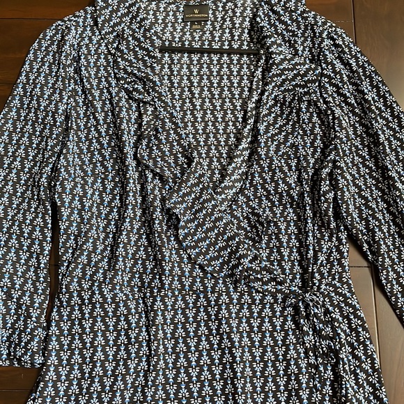 Ruffle, wrap blouse. - Picture 2 of 6
